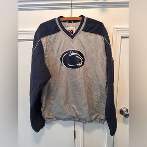 VTG Penn State Nittany Lions 58 Sports Pullover Jacket Med Gray Navy Colorway